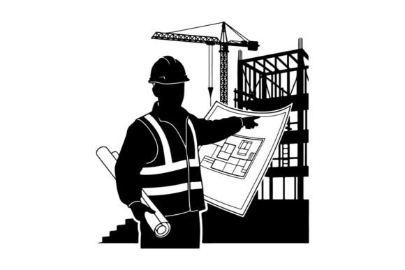 Download Construction Engineer with Blueprints Ve - Premium Resources