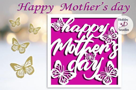 Download Mother's Day Card Cut Template SVG - Mother Collection