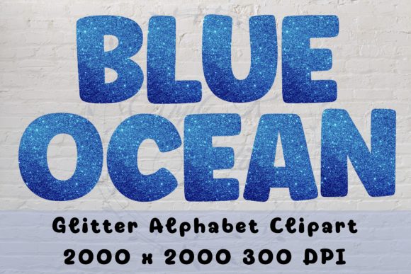 Download Blue Ocean Glitter Alphabet Clipart - Premium Resources