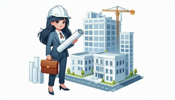 Download Smart Architect Holding Blueprints - Blueprints Collection