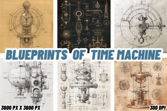 Download Blueprints of Time Machine Backgrounds - Blueprints Collection