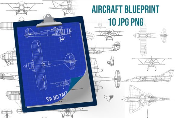 Download AirCraft Blueprints Poster - Blueprints Collection