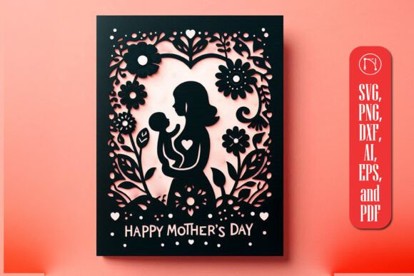 Download Paper Cut Mother’s Day Card SVG Cut File - Mother Collection