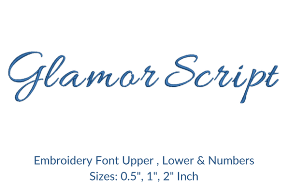 Download Glamor Script Fonts Embroidery Design - Script Collection