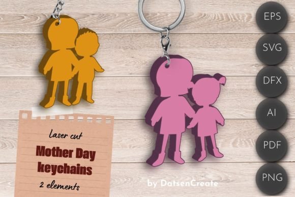 Download Mom Laser Cut File, Mother Day Keychain - Mother Collection