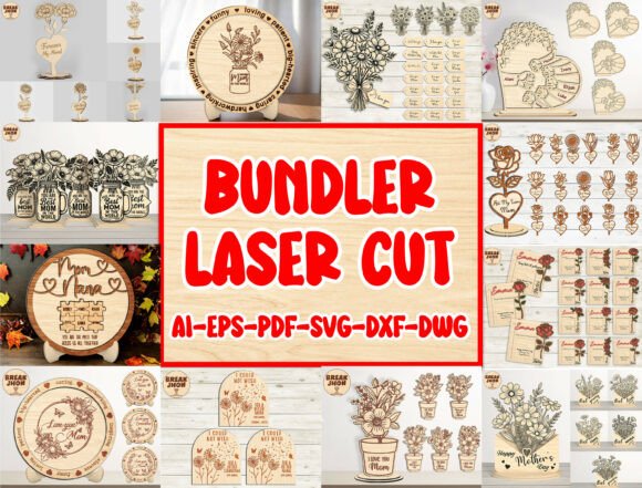 Download Mother's Day Laser Cut Bundle SVG - Mother Collection