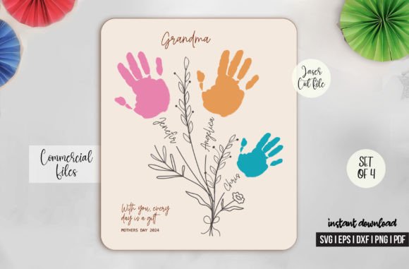 Download Mother's Day Wooden Handprint Sign SVG - Mother Collection
